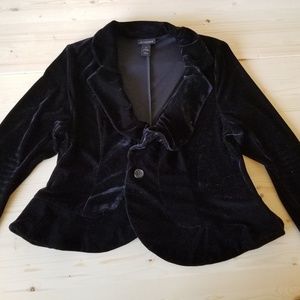 Lane Bryant Velvet Blazer